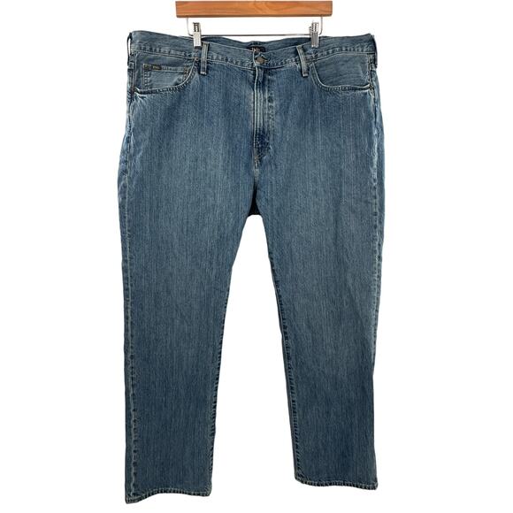 Polo Ralph Lauren Hampton Relaxed Straight Medium Wash Denim Jeans Men's 44x32 - Picture 1 of 12
